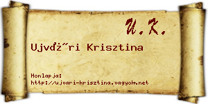 Ujvári Krisztina névjegykártya