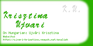 krisztina ujvari business card